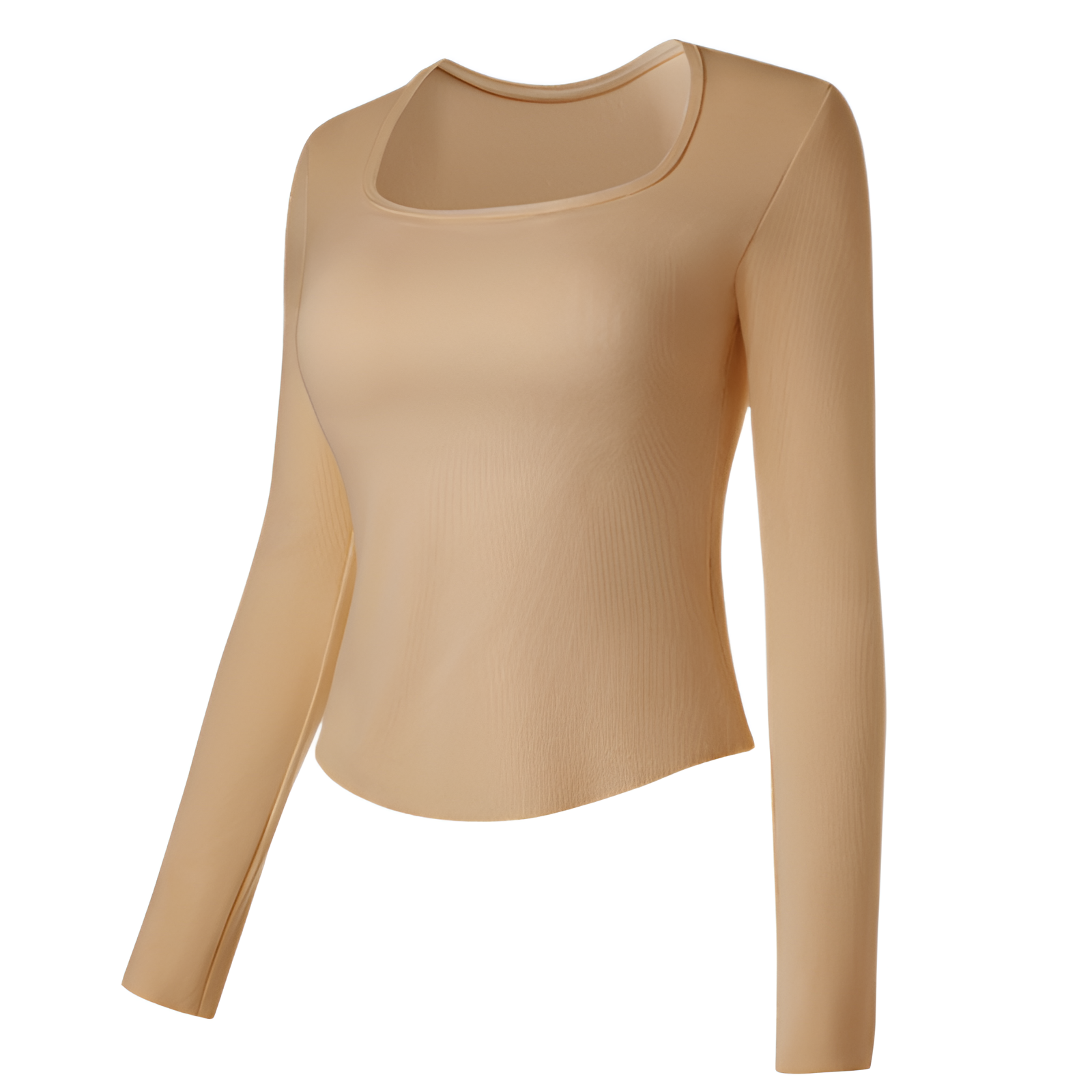 胸パッド付きのレディース保温下着、ウールの肌に優しいアウターウェア、秋冬に適しており、アウターとしてもベースレイヤーとしても着用できます。