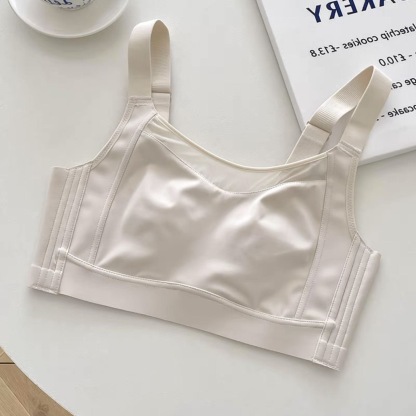 【胸を小さく見せる】ノンワイヤーフルカップ垂れ防止ブラ