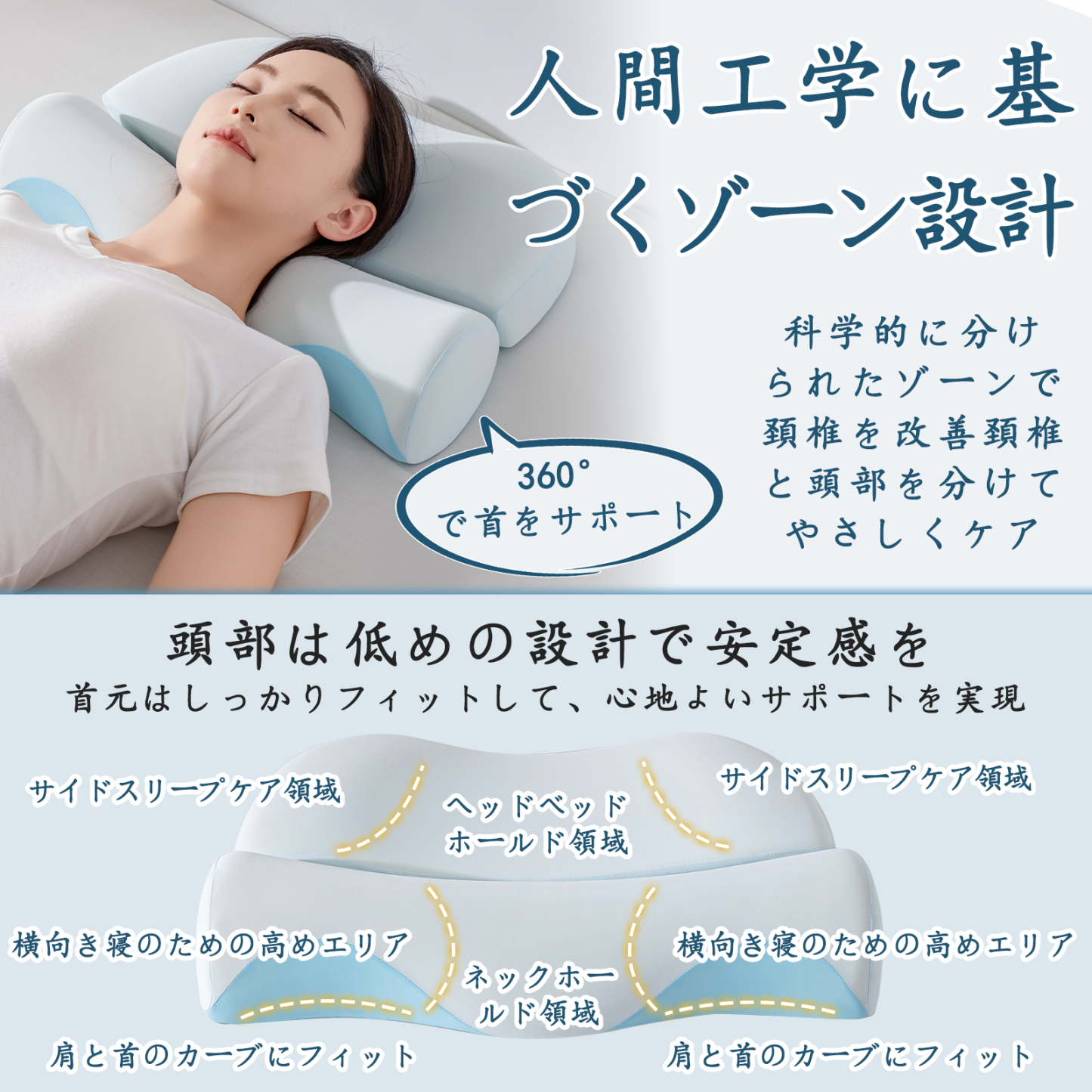 頸椎を保護し、睡眠を助けるアンチアーチ枕、家庭用の特別な枕コアのペア、成人男性用円筒形メモリーフォーム枕コア