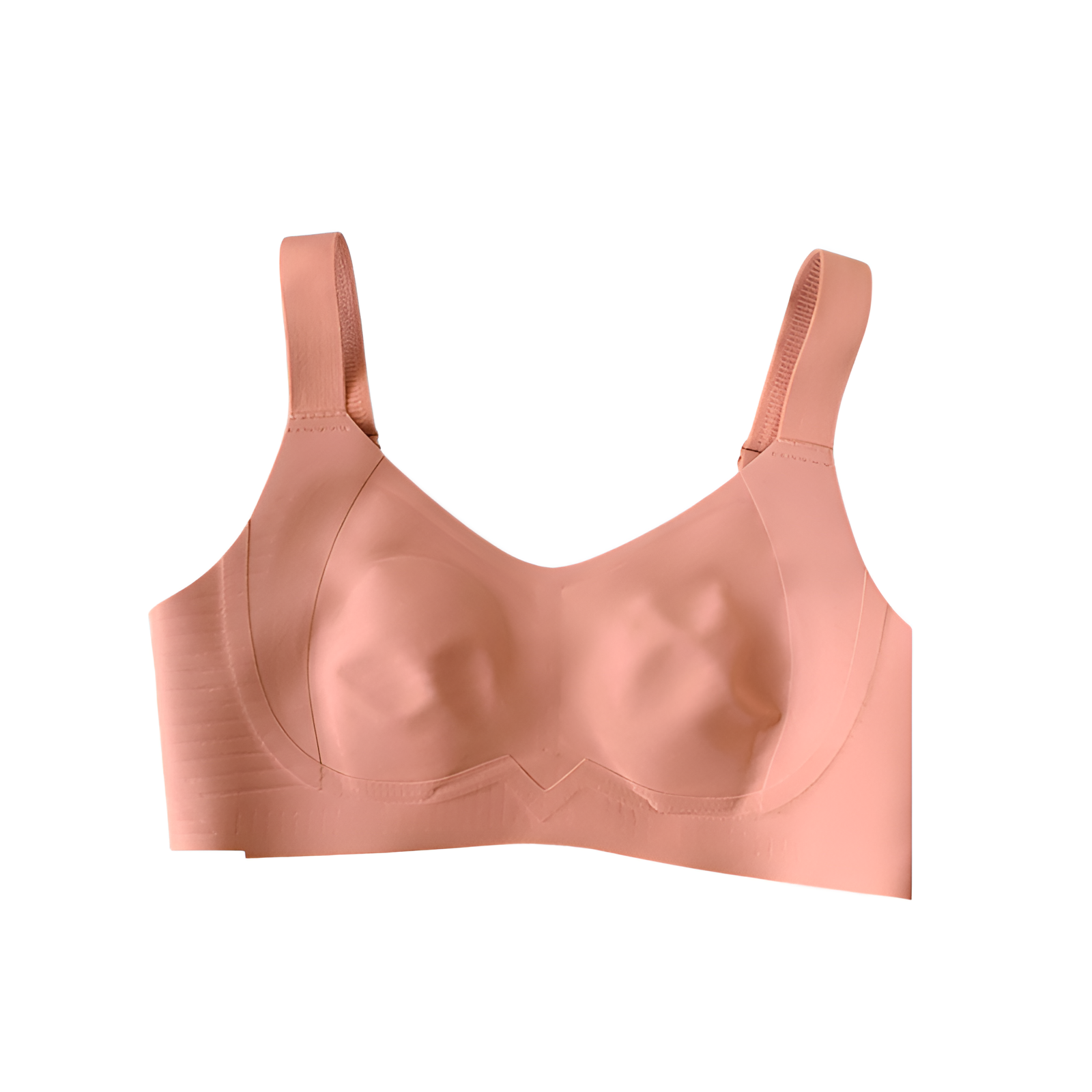 大きな胸を持つ女性のための薄いシームレス下着、小さくてスリム、縁なし、ウサギの耳カップ、横乳と垂れ防止、大きいサイズのブラジャー