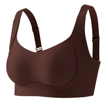 胸が大きいと小さくて細く見える、女性用の薄いシームレス下着、ソフトなサポートとリフト、目に見えないワンピースのたるみ防止固定ブラジャー