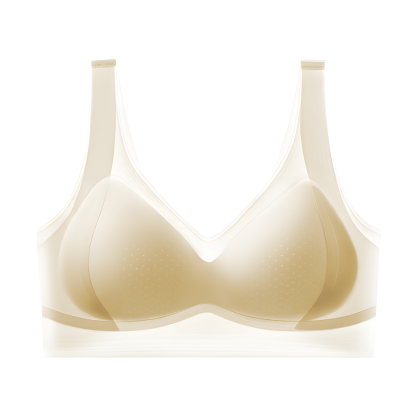 Brelira-JP-シームレスソフトサポートリフティング下着ギャザーなしスチールリングアンチサグベスト薄型固定カップゼリーブラ