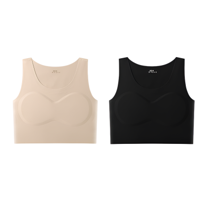 Veimia-JP-胸を縛る下着シームレス胸の形を整える大きな胸を小さく見せる超フラット見えないブラジャーラップ女性コス胸縮小学生