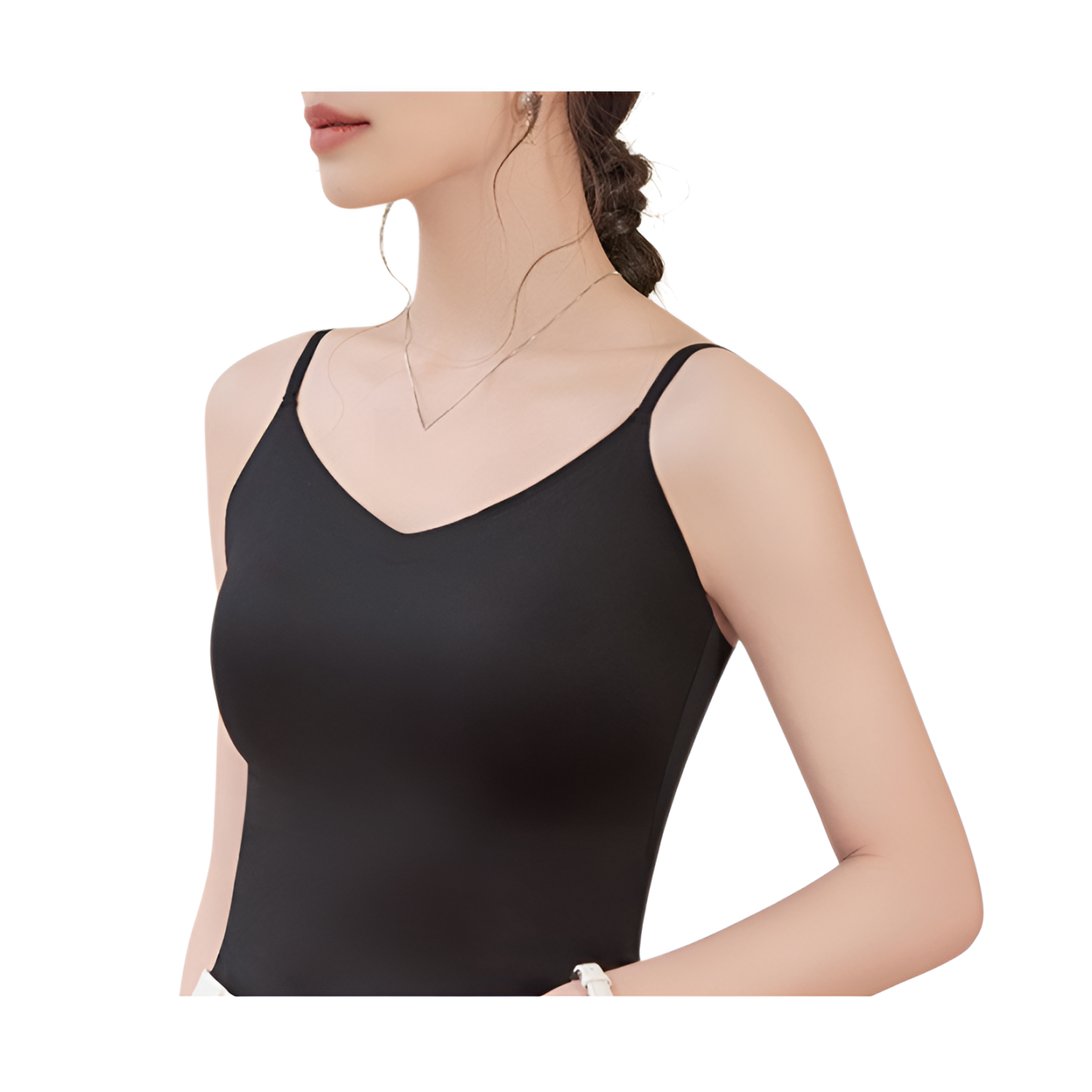 Veimia-JP-6617 アップグレード版 10A 椿の香り アイスシルク シームレス ワンピースキャミソール 女性用 薄手アウターウェア 背中が綺麗