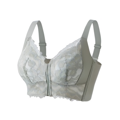 ブレリアjp 大きいサイズ フロントジッパー プッシュアップブラ