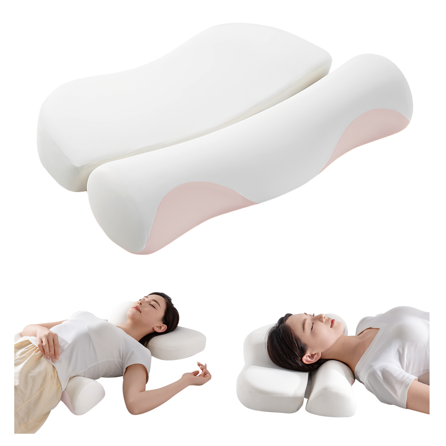 頸椎を保護し、睡眠を助けるアンチアーチ枕、家庭用の特別な枕コアのペア、成人男性用円筒形メモリーフォーム枕コア