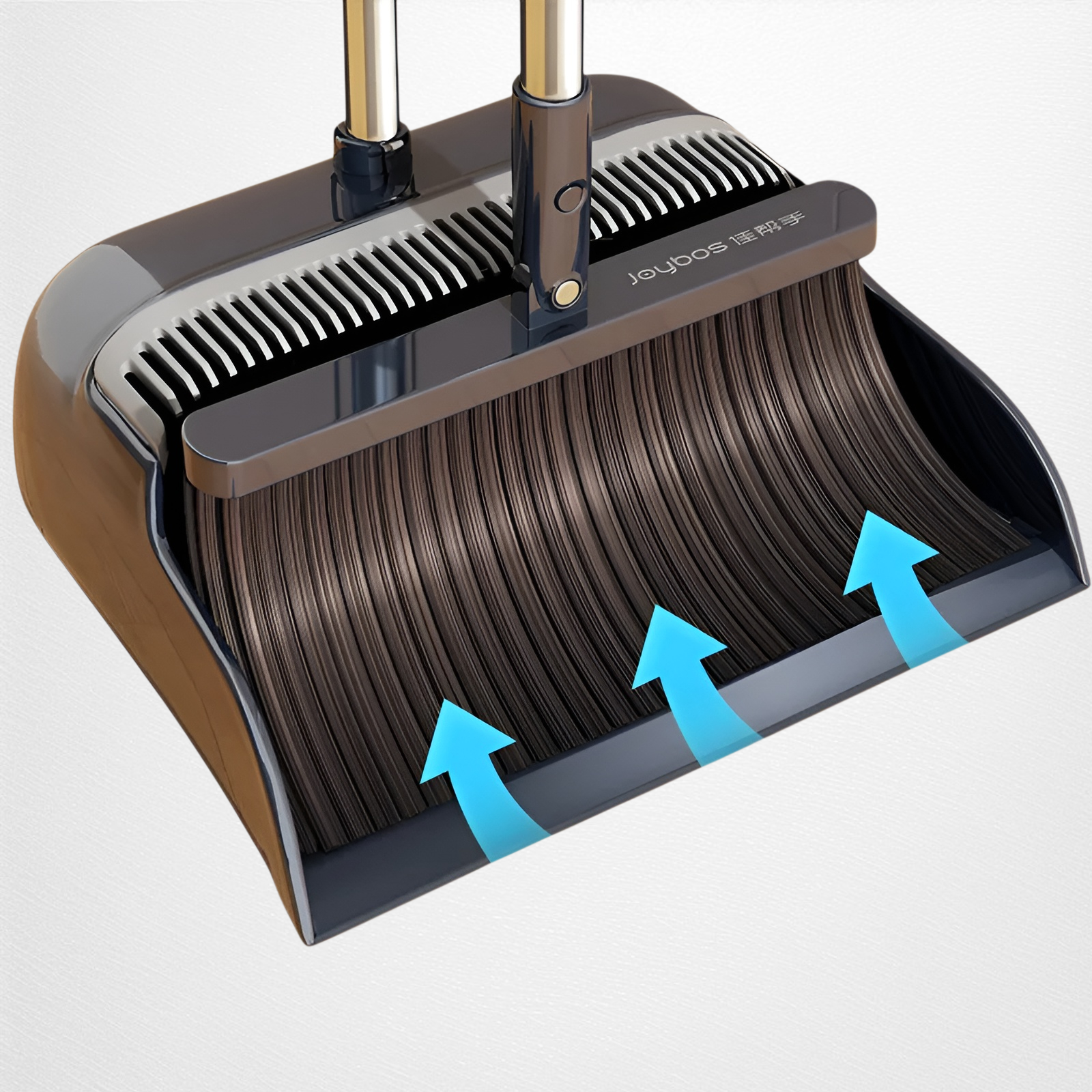 まとめ) 床用ほうき/フロアブラシ 〔ショートタイプ ホワイト