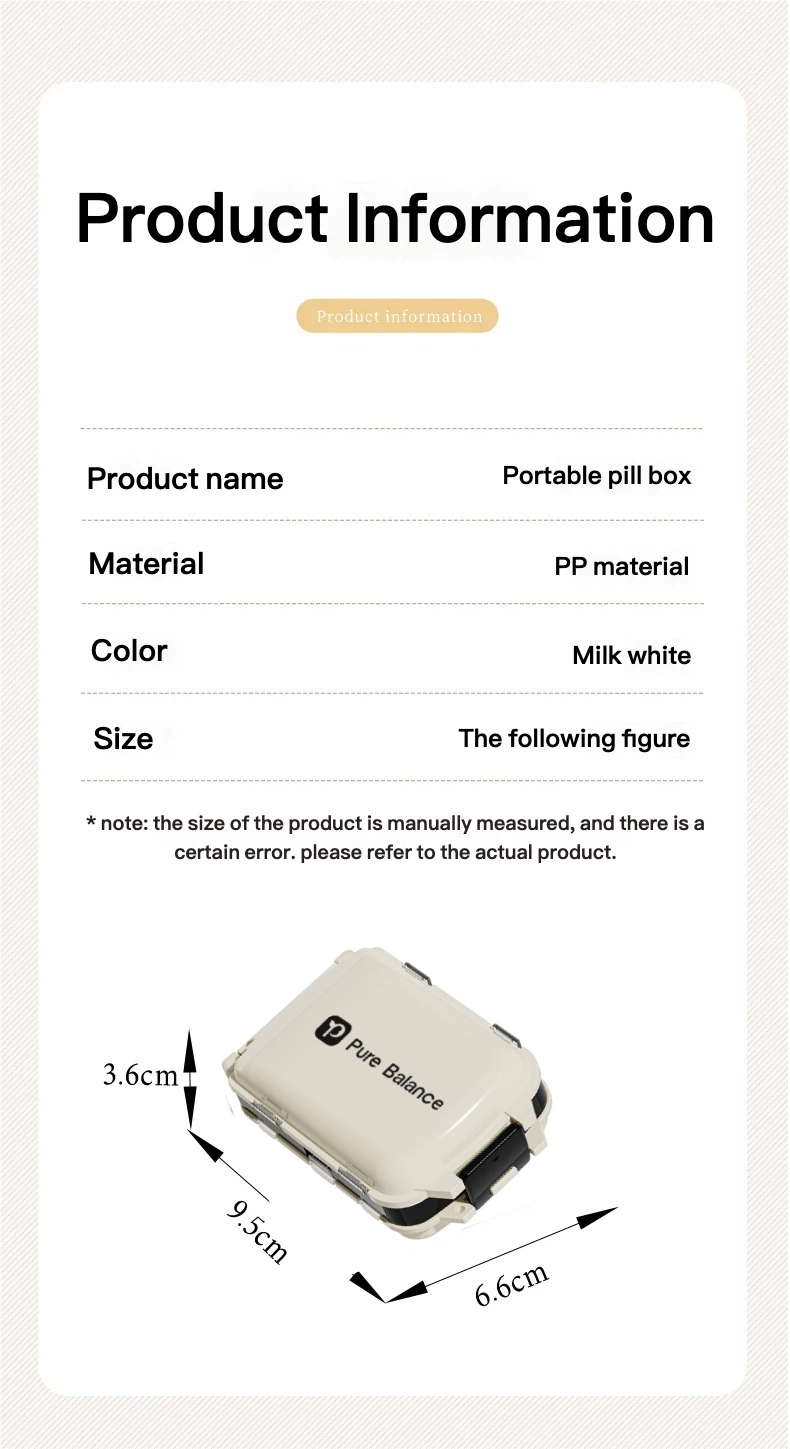 2PCS Travel Pill Organizer Box