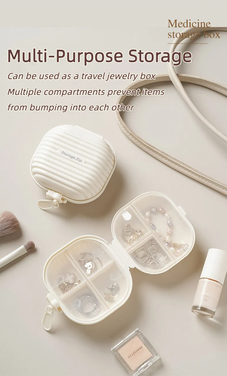 Portable Pill Box 7 Compartments