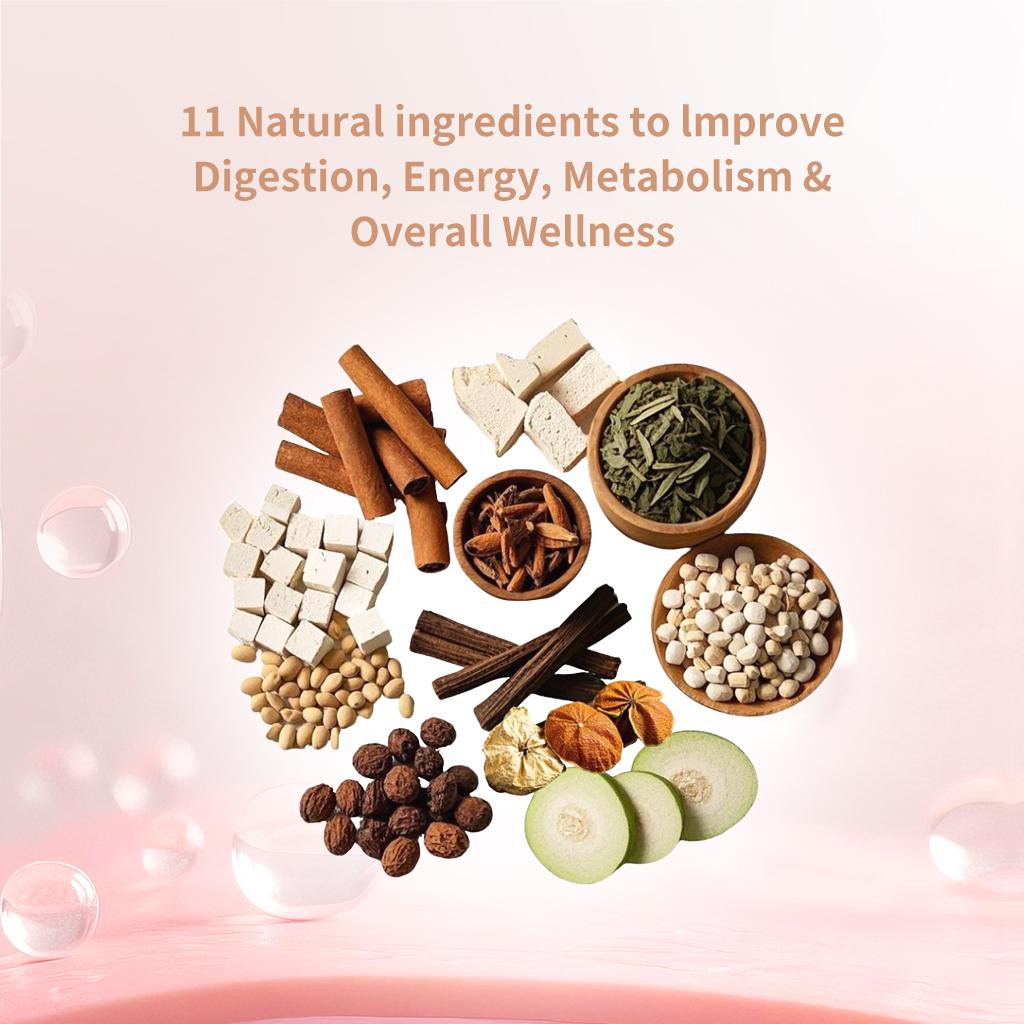 Anti-dampness Capsules, with a blend of 11 Natural Ingredients, for Better Digestion & Energy, 60 Capsules/Bottle