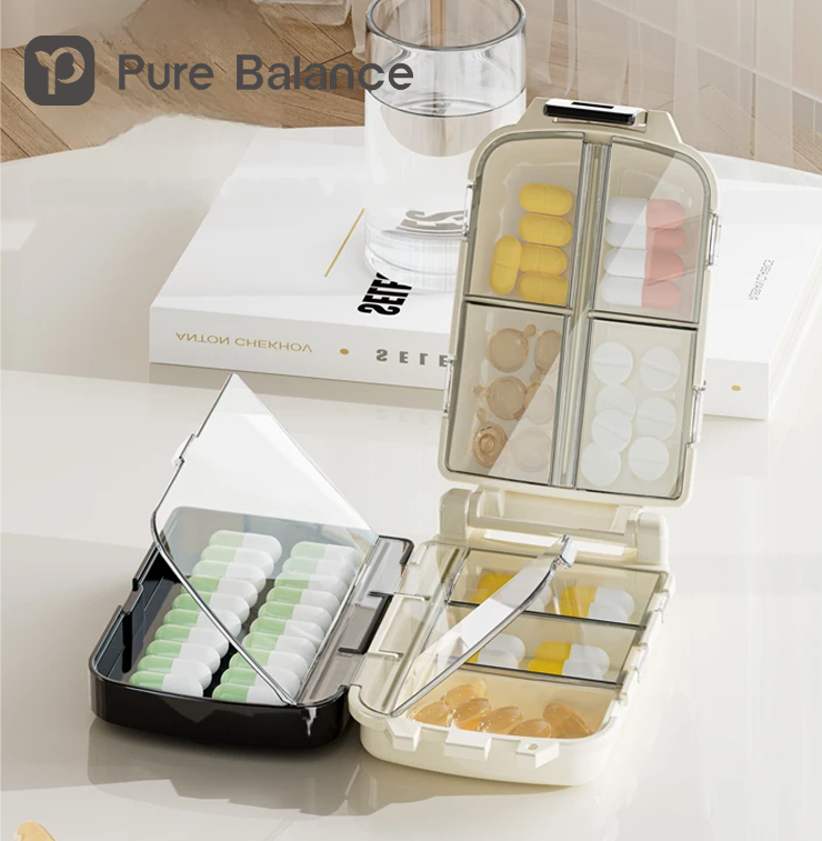 2PCS Travel Pill Organizer Box