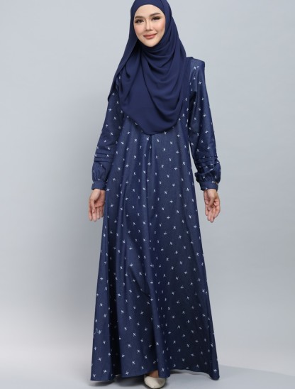 Medina in Floral printed Denim