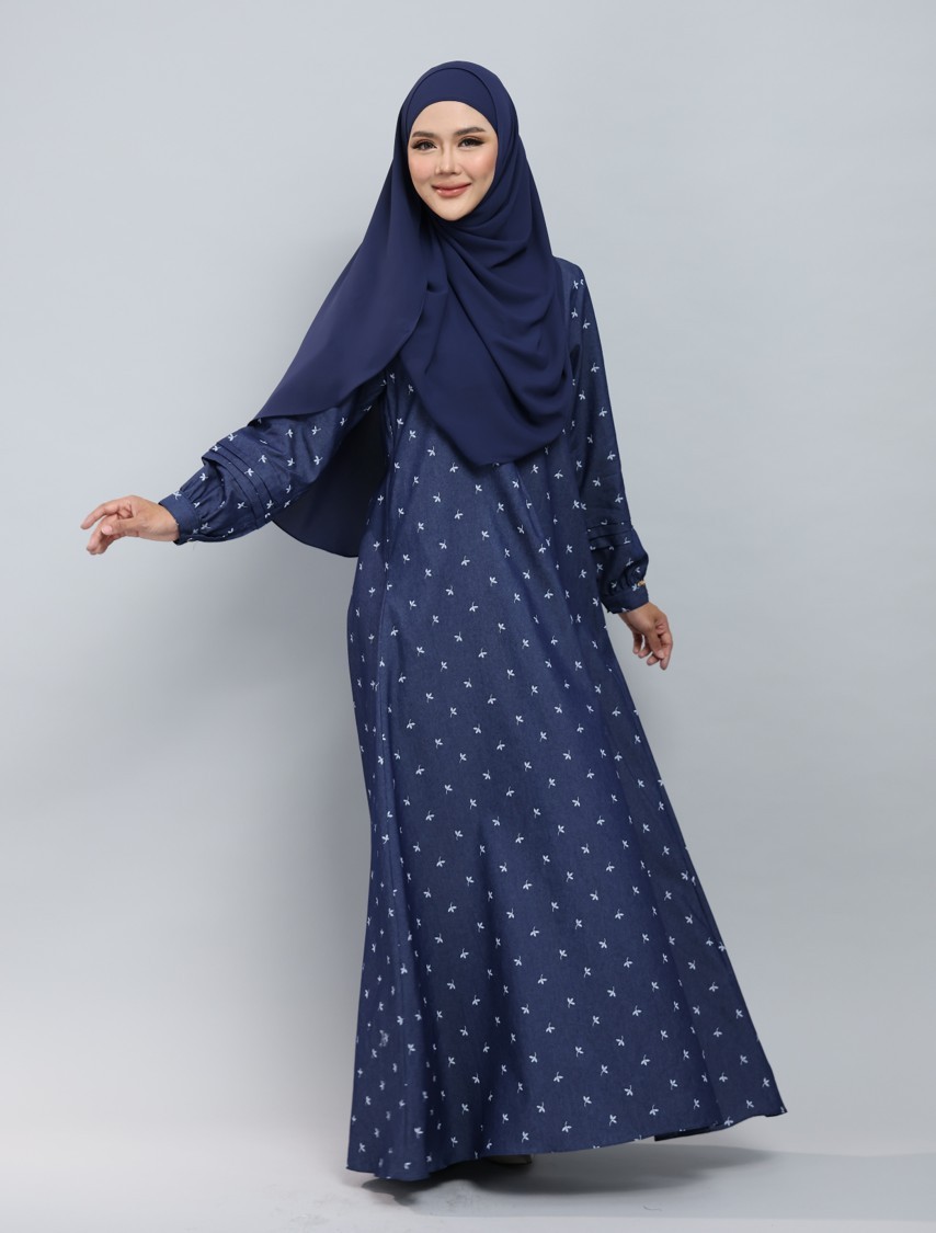 Medina in Floral printed Denim