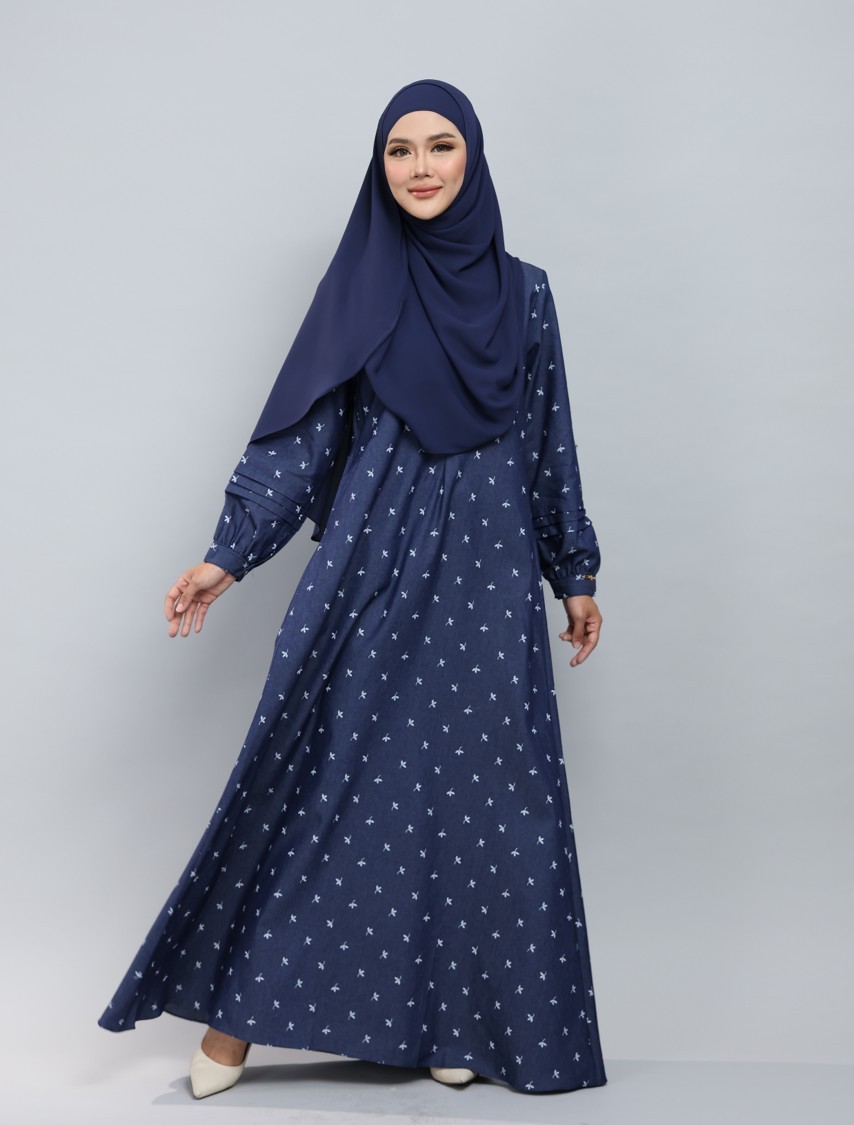 Medina in Floral printed Denim