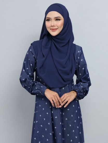 Medina in Floral printed Denim