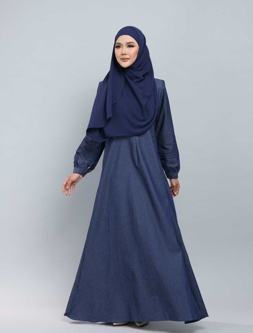 Medina in Polka Dot printed Denim