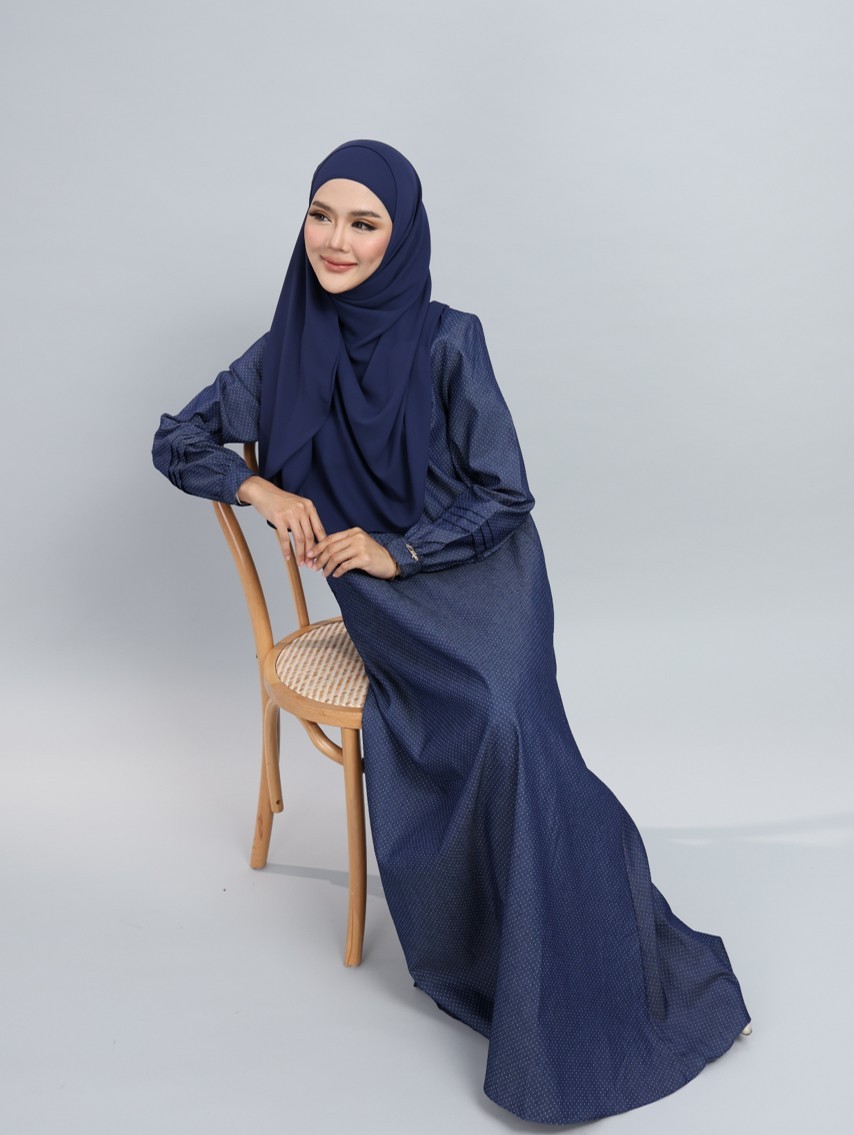 Medina in Polka Dot printed Denim