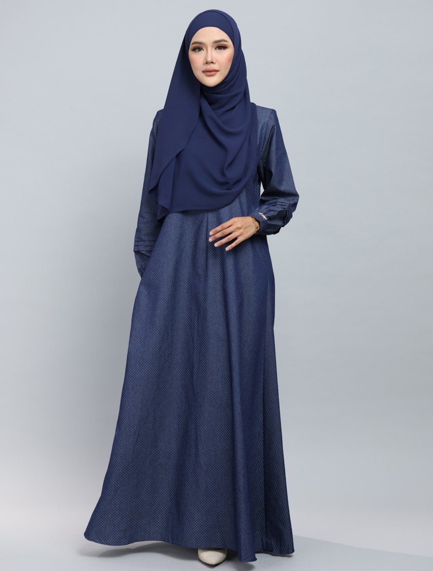 Medina in Polka Dot printed Denim