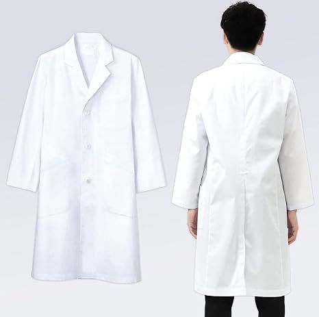 白衣NET 白衣 男性用 メンズ 診察衣 長袖 実験衣 ドクターコート 研究用白衣 シングル 医師