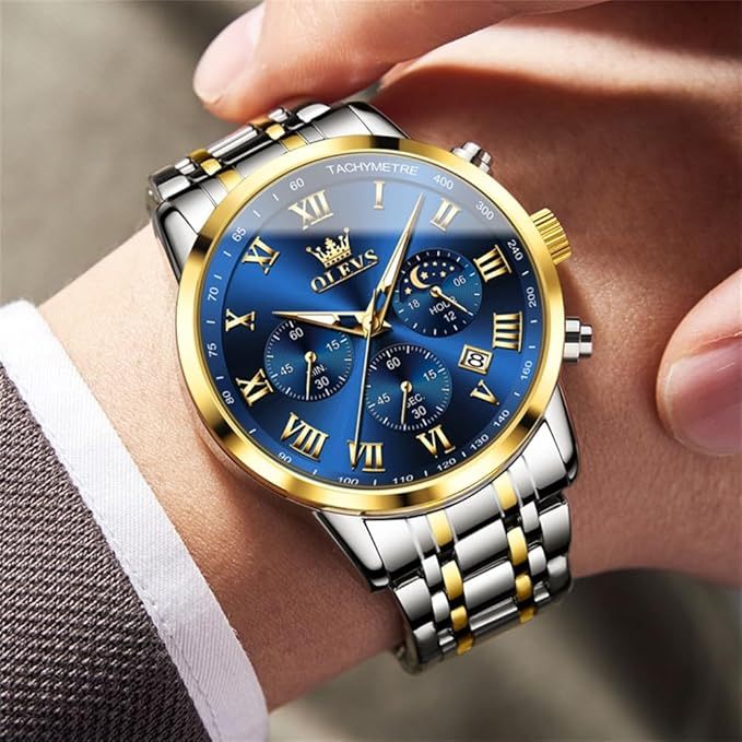 多機能 腕時計 メンズ ステンレスベルト クオーツ ビジネス クラシック 防水 日付 夜光 人気 おしゃれ 男性用 