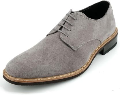 スラックスに合う靴 カジュアルシューズ メンズ スエード レースアップ ビジネスシューズ 革 通勤用 軽量 幅広 厚底