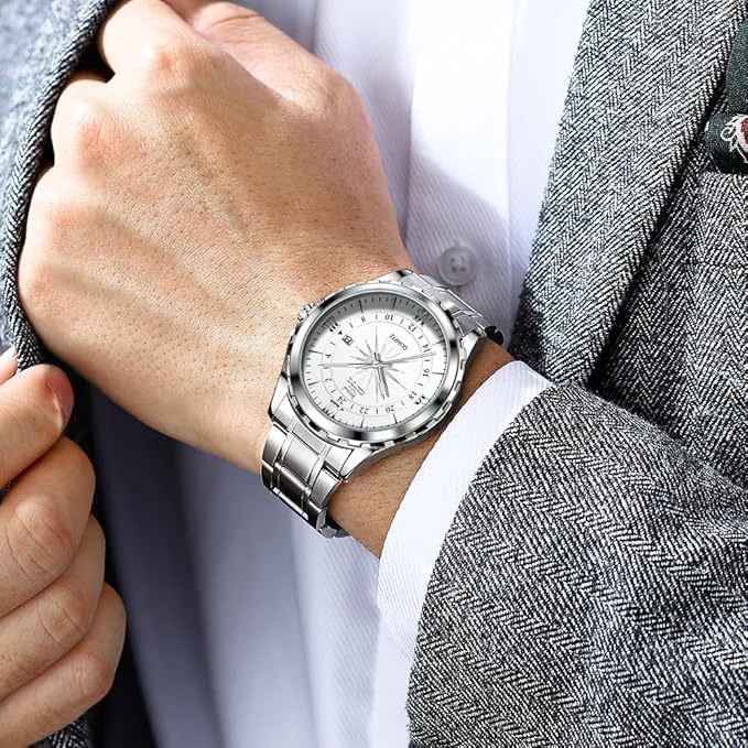 腕時計 メンズ クオーツシンプル おしゃれ腕時計 クラシック 時計メンズ ステンレス 日付 防水 夜光