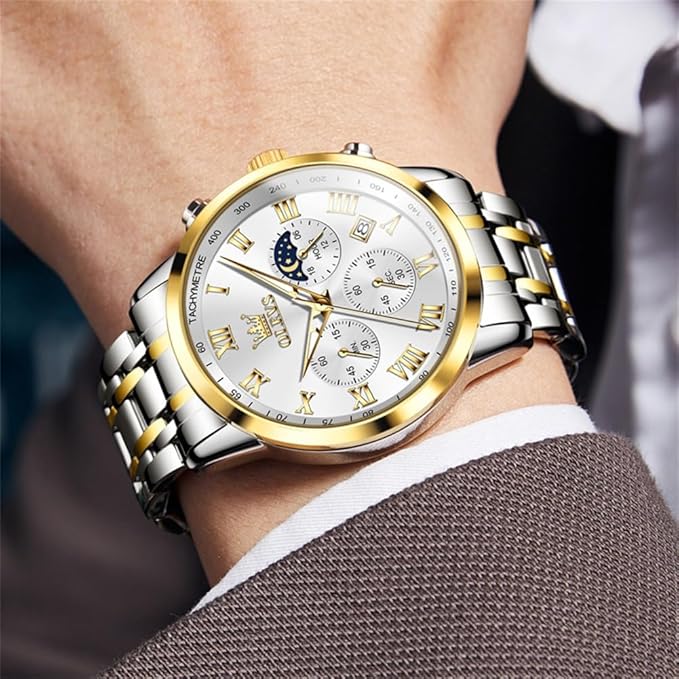 多機能 腕時計 メンズ ステンレスベルト クオーツ ビジネス クラシック 防水 日付 夜光 人気 おしゃれ