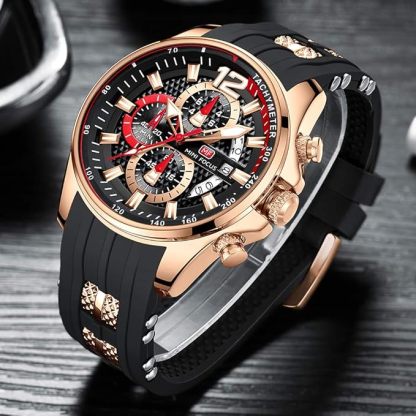 腕時計メンズ、watch for men、クオーツ スップウォッチ機能付き 日付 ステンレスバンドベルト 3ATM防水 頑丈おしゃれシンプル格付けカジュアル勉強仕事 アナログ人気ランキングブランドプレゼント (ブラックゴールド)