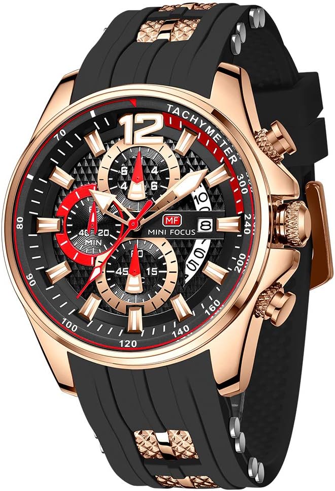 腕時計メンズ、watch for men、クオーツ スップウォッチ機能付き 日付 ステンレスバンドベルト 3ATM防水 頑丈おしゃれシンプル格付けカジュアル勉強仕事 アナログ人気ランキングブランドプレゼント (ブラックゴールド)