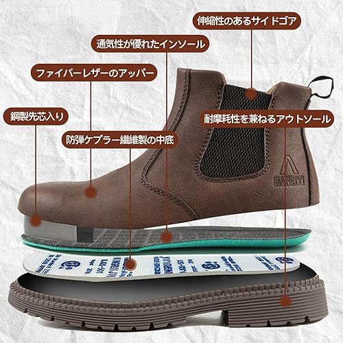 安全靴 ハイカット ブーツ 撥水 作業靴 鋼先芯 防滑 メンズ レディース つま先保護 セーフティーブーツ あんぜん靴 ワークブーツ 耐滑 通気 滑り止