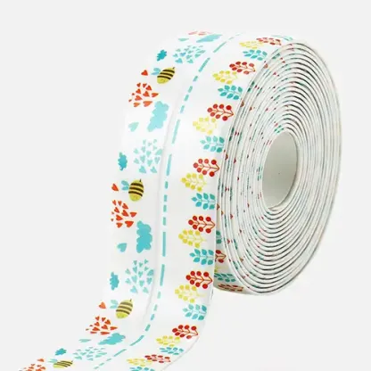 Átlátszó mosogató gyönyörű varrás penészedésgátló matricák szegély vízálló olajálló matricák