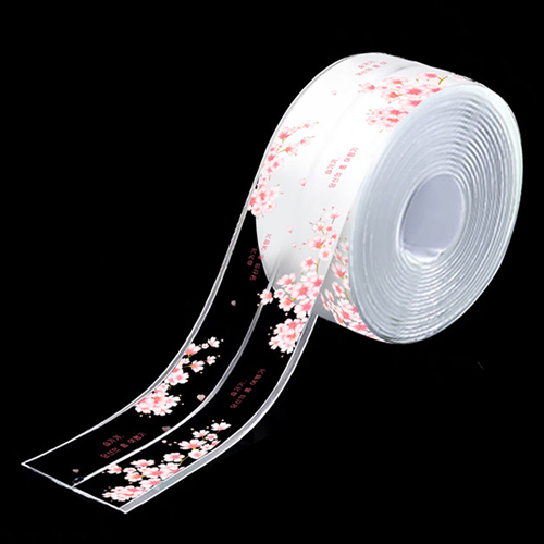 Átlátszó mosogató gyönyörű varrás penészedésgátló matricák szegély vízálló olajálló matricák