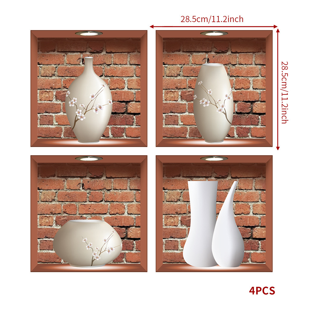 3D self-adhesive plant decoration painting