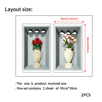 3D self-adhesive plant decoration painting