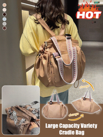 Transformable cradle bag travel storage bag