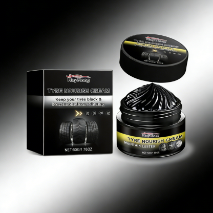 Premium Tyre Shinning Wax | Long-Lasting Deep Black Gloss & Waterproof Coating | UV Protection to Prevent Tyre Cracking & Aging