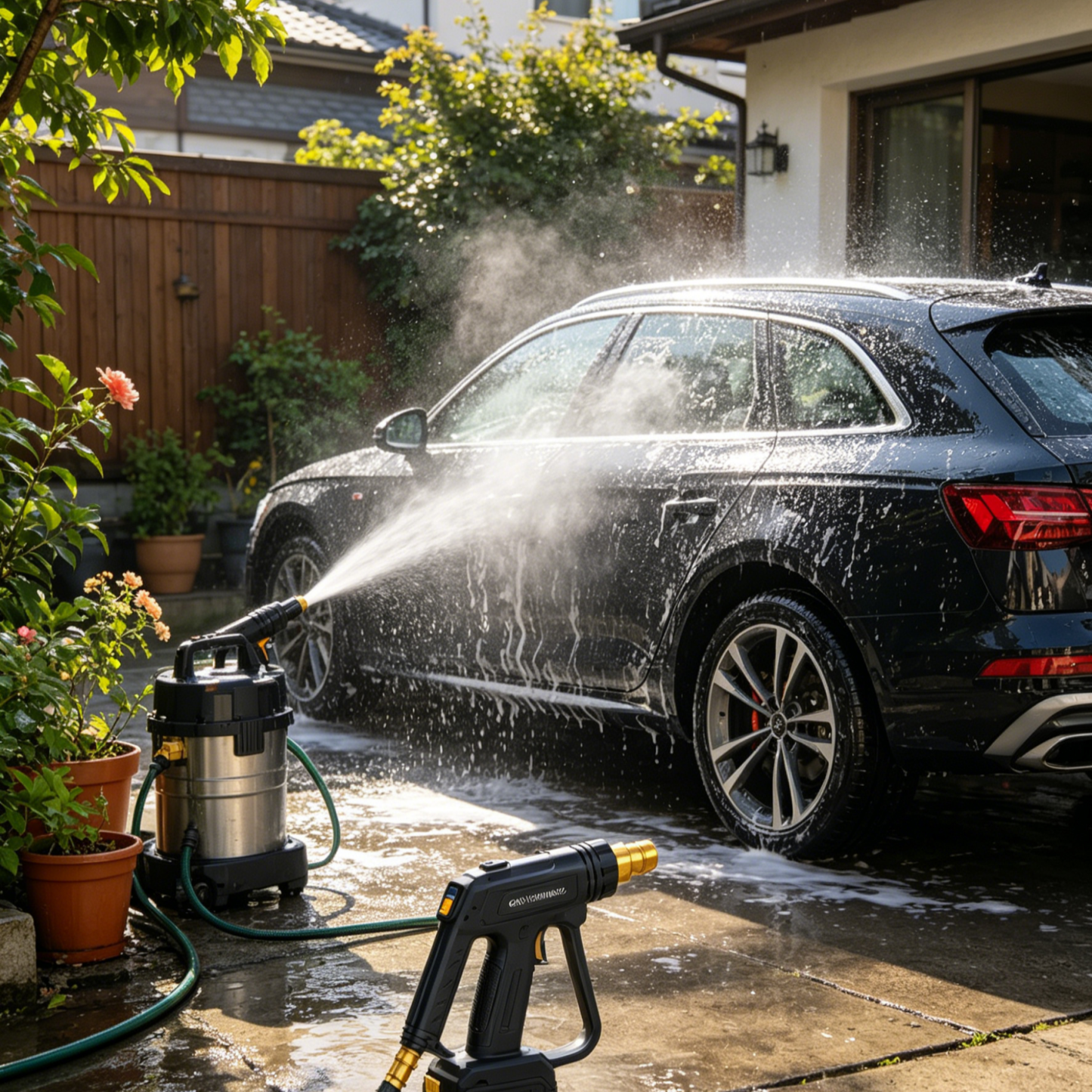 High-Pressure Water Gun | Heavy Duty Car Wash Sprayer | Multi-Functional Home Cleaning Tool