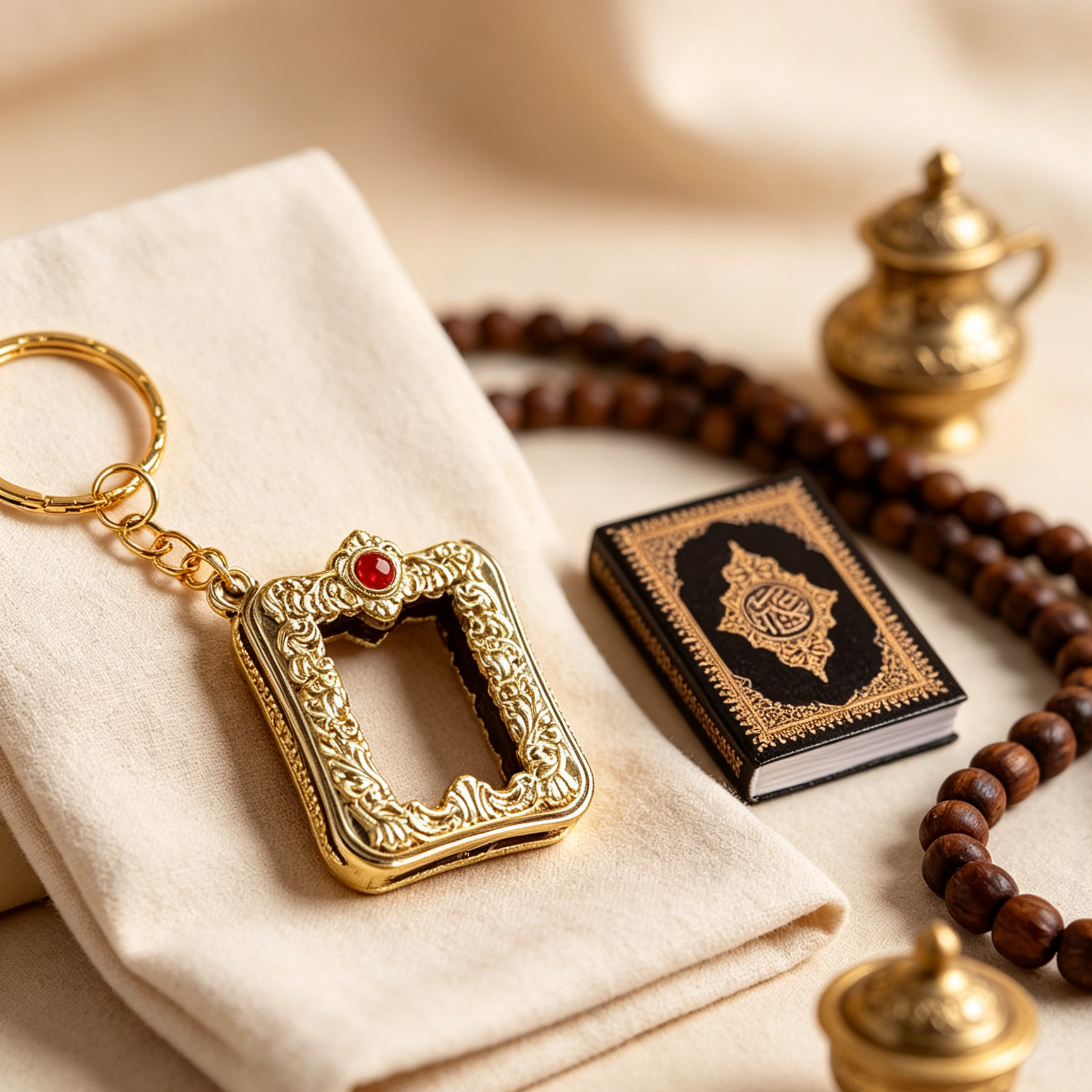 Loket dan Rantai Kunci Al-Quran Mini 1:12 Terperinci untuk Keberkatan Harian