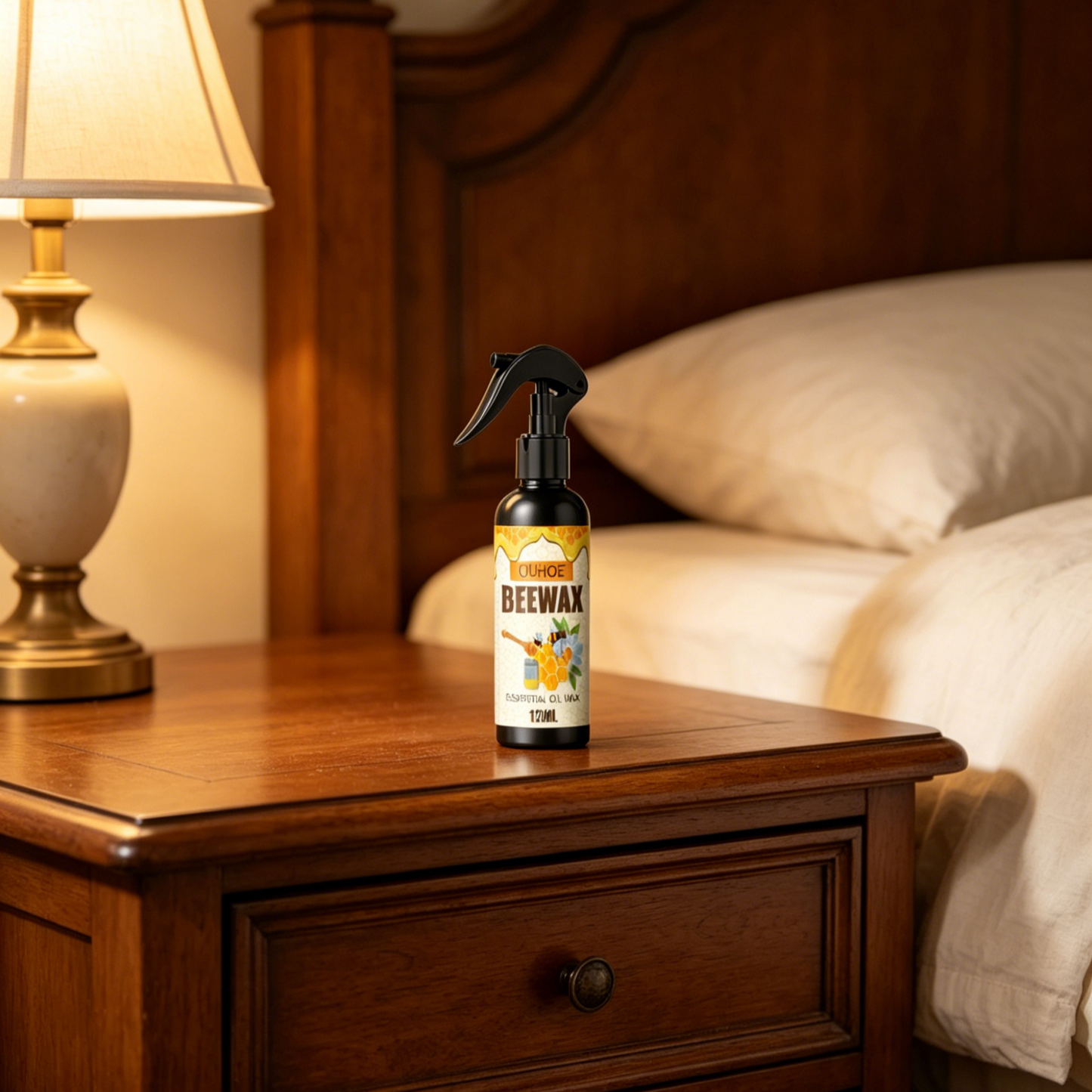 Natural Beeswax Furniture Polish Spray | Restore, Shine & Protect Wood | Water-Resistant & Non-Toxic
