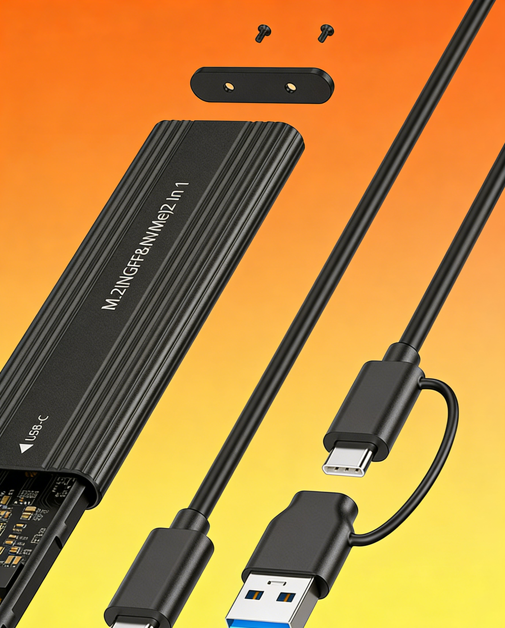 Ultra-Fast Mini Portable SSD | Large Capacity External Hard Drive | High-Speed USB 3.1 Data Transfer for Laptop, Phone & Tablet