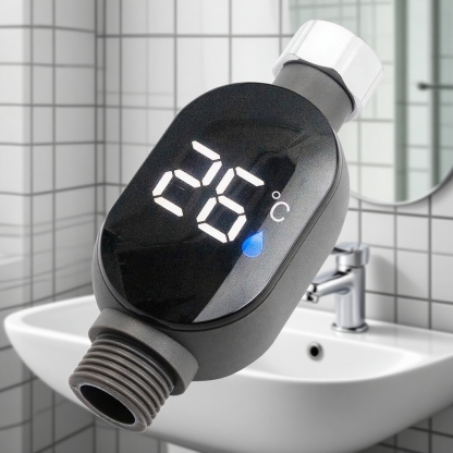Shower head LED temperature display