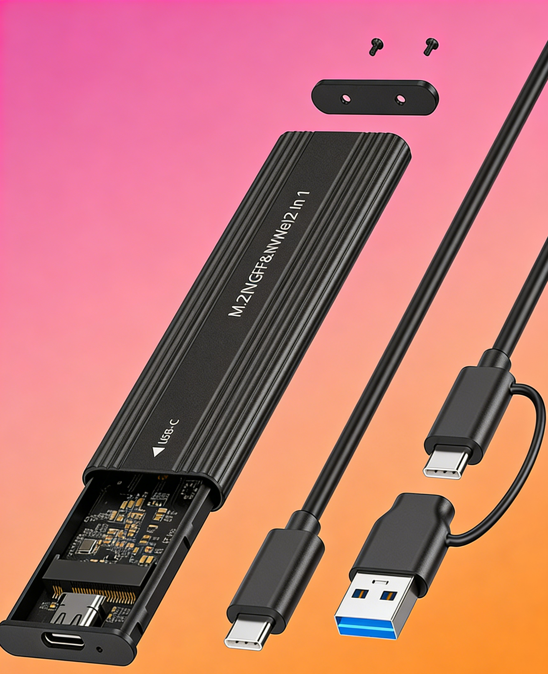 Ultra-Fast Mini Portable SSD | Large Capacity External Hard Drive | High-Speed USB 3.1 Data Transfer for Laptop, Phone & Tablet