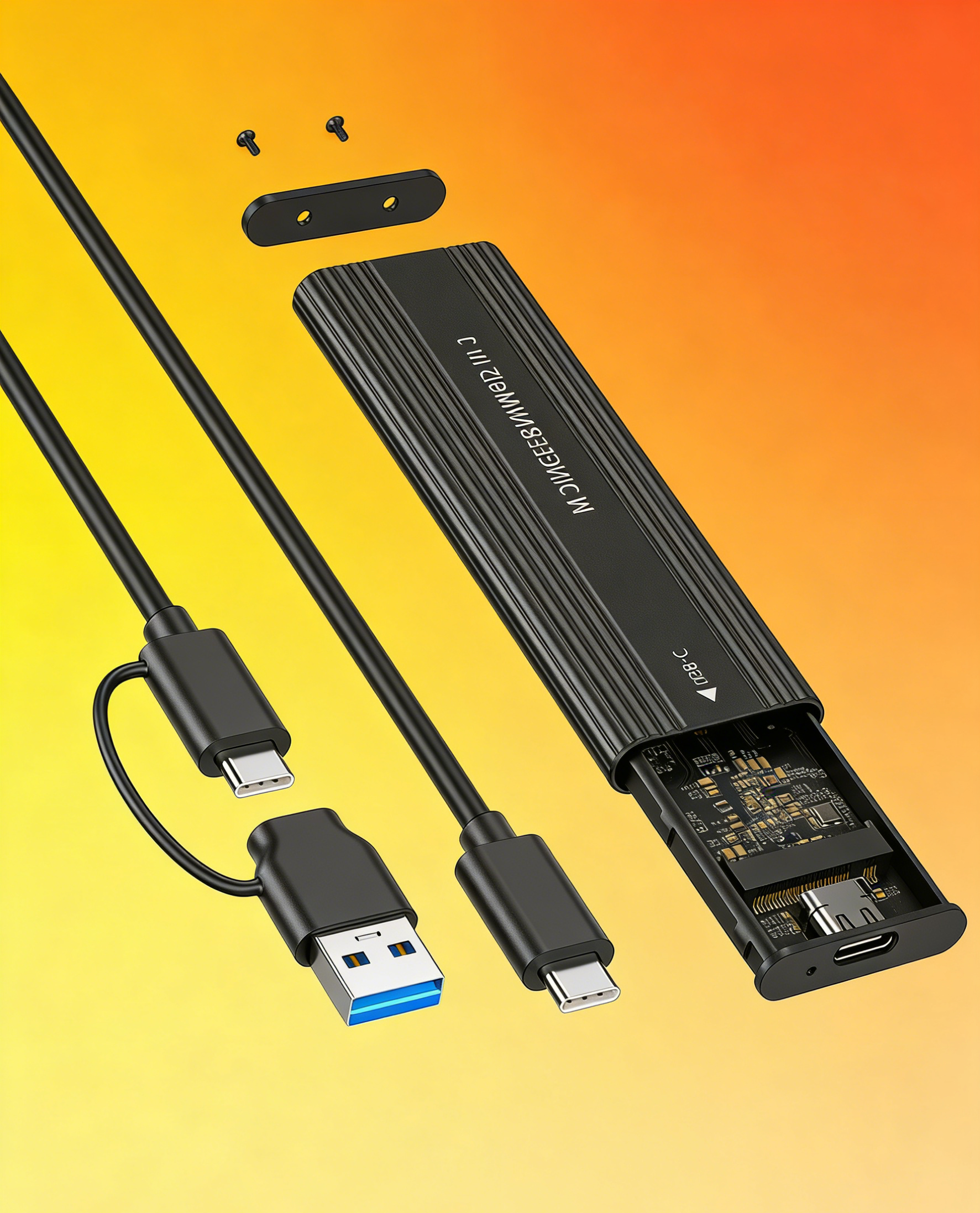 Ultra-Fast Mini Portable SSD | Large Capacity External Hard Drive | High-Speed USB 3.1 Data Transfer for Laptop, Phone & Tablet