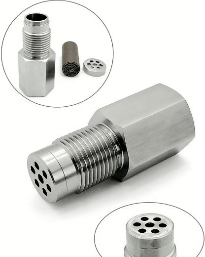 Universal Stainless Steel O2 Sensor Spacer with Mini Catalytic Converter | Fix Check Engine Light CEL Fix | Heavy Duty Oxygen Sensor Extension