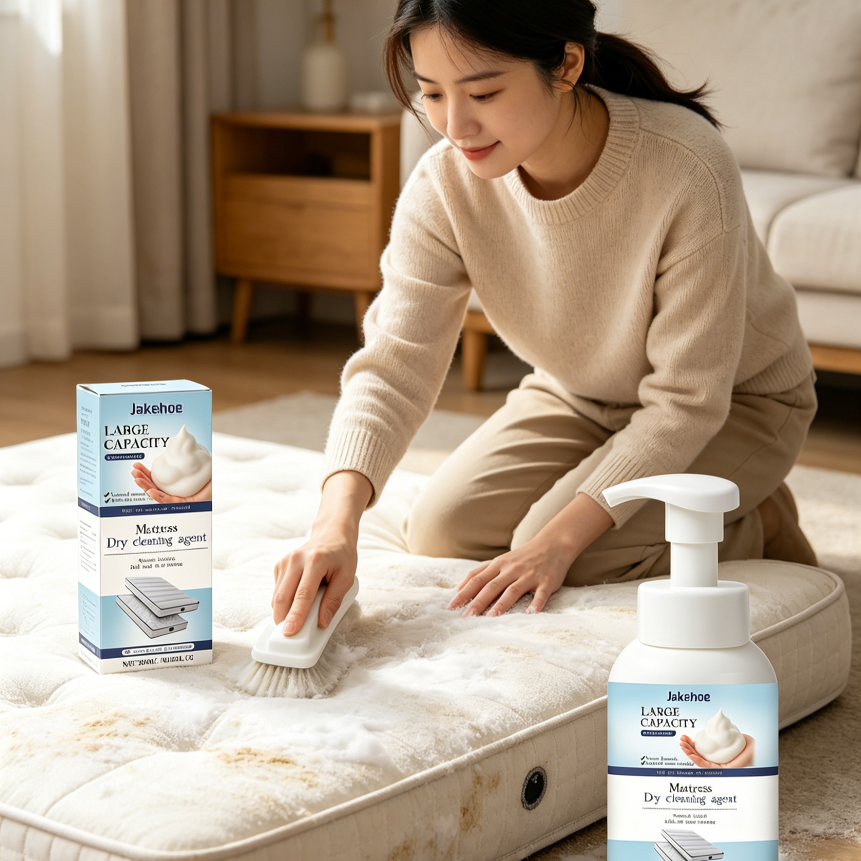 Waterless Mattress Stain Remover Spray | Quick Dry No-Wash Bed Cleaner for Sweat & Urine