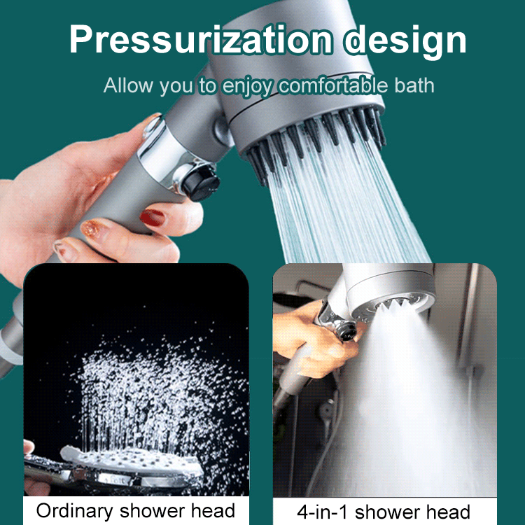 Water massage multifunctional one-button adjustment shower head