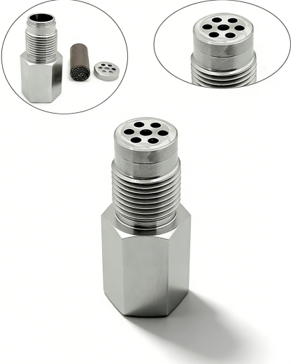 Universal Stainless Steel O2 Sensor Spacer with Mini Catalytic Converter | Fix Check Engine Light CEL Fix | Heavy Duty Oxygen Sensor Extension