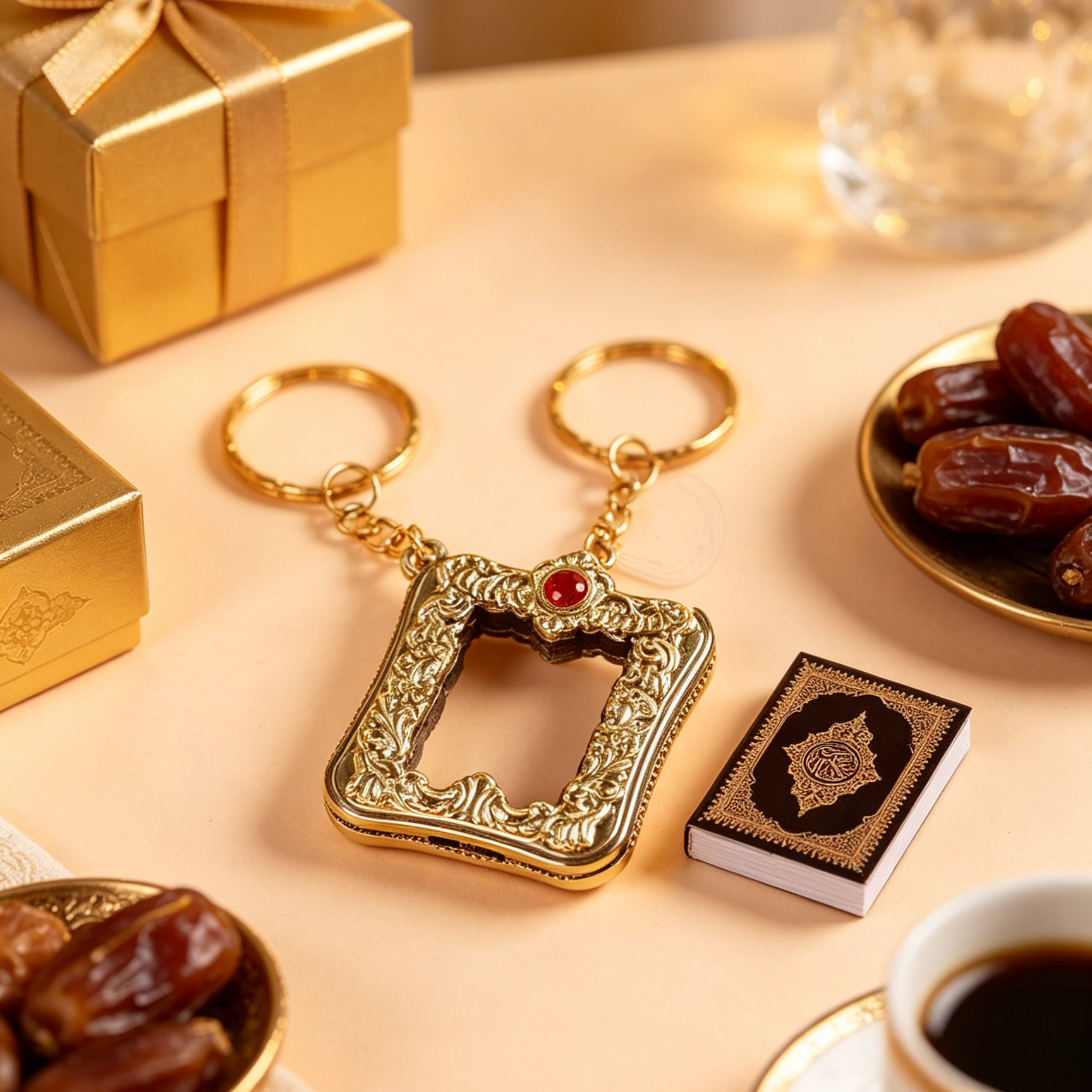 Loket dan Rantai Kunci Al-Quran Mini 1:12 Terperinci untuk Keberkatan Harian