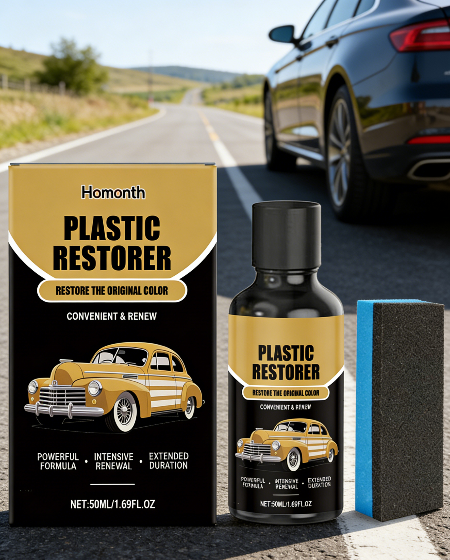 3-in-1 Nano Crystal Car Coating Serum | Instant Mirror Shine & Scratch Repair | Rust Removal & Hydrophobic Waterproof Protection | Long-Lasting DIY Car Detailing Kit