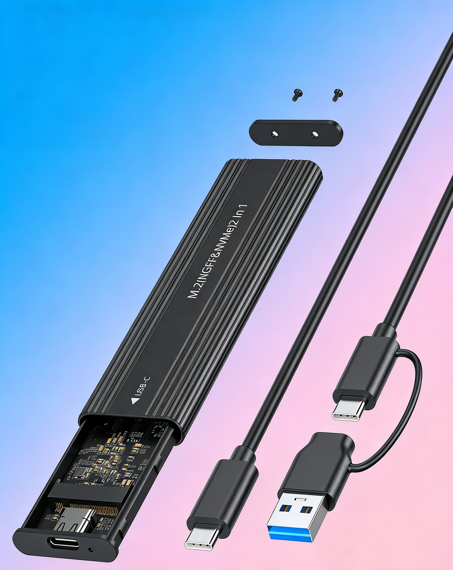 Ultra-Fast Mini Portable SSD | Large Capacity External Hard Drive | High-Speed USB 3.1 Data Transfer for Laptop, Phone & Tablet